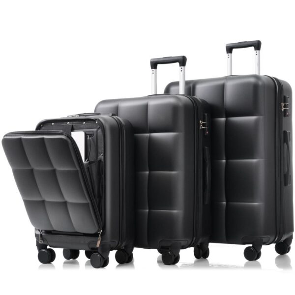 ABS Hard-shell Suitcase With Spinner Wheels, Cup Holders
