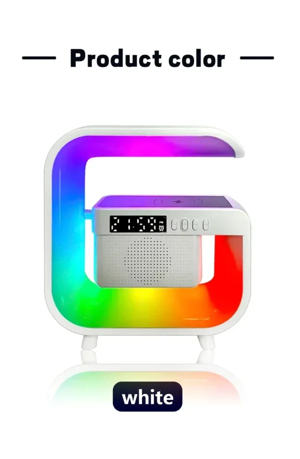 Multifunction Wireless Charger Stand Bluetooth 5.0 Speaker FM TF RGB Night Light Fast Charging Station for iPhone Samsung Xiaomi - Image 21