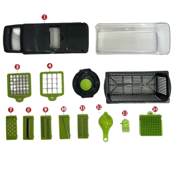 16/14 in 1 Multifunctional Vegetable Chopper Handle Food Grate Food Chopper Vegetable Slicer Dicer Cut Kitchen Items cocina - Image 8