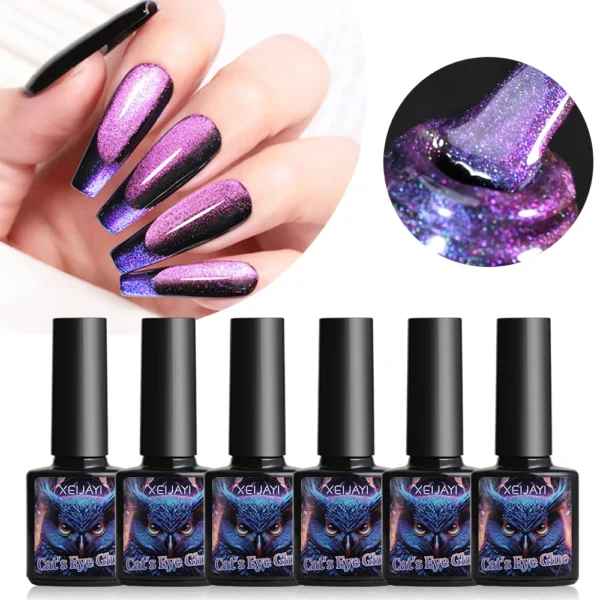 8ml Cat Eye Nail Gel Polish 9D Upgraded Magnetic Gel Polish Galaxy Chameleon Effect Nail Gel Soak Off Salon Manicure Nail Gel - Image 82