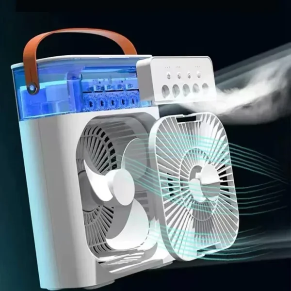 3 In 1 Fan AIr Conditioner Household Small Air Cooler LED Night Light Portable Air Adjustment Fan Office Home Fan New - Image 2