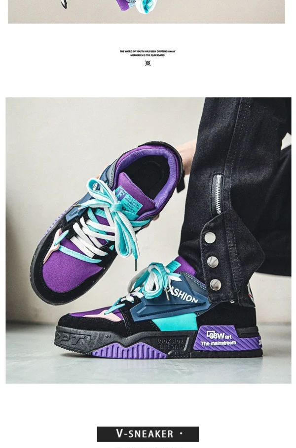 New Men's Sneakers Fashion Skateboard Shoes Outdoor Casual Running Shoes for Men Lace-up Platform Tenis Shoes Zapatillas Hombre - Image 9