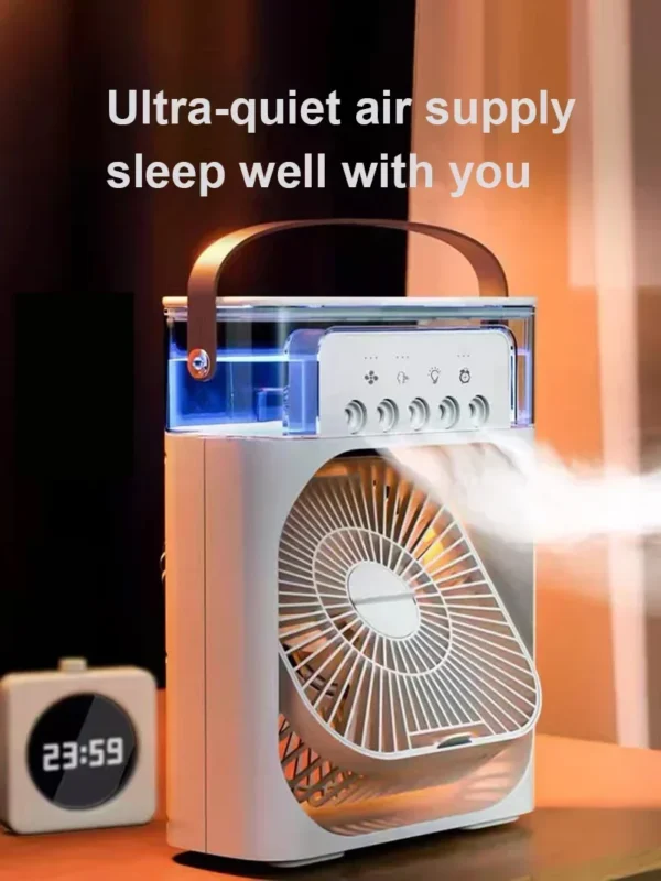 3 In 1 Fan AIr Conditioner Household Small Air Cooler LED Night Light Portable Air Adjustment Fan Office Home Fan New - Image 10