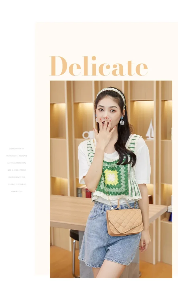 2022 Messenger Bag for Women Luxury Lingge Embroidery Handbags Female Cosmetic Bag Fashion Chain Ladies Crossbody Shoulder Bags - Image 12