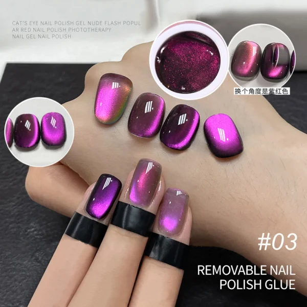 8ml Cat Eye Nail Gel Polish 9D Upgraded Magnetic Gel Polish Galaxy Chameleon Effect Nail Gel Soak Off Salon Manicure Nail Gel - Image 73