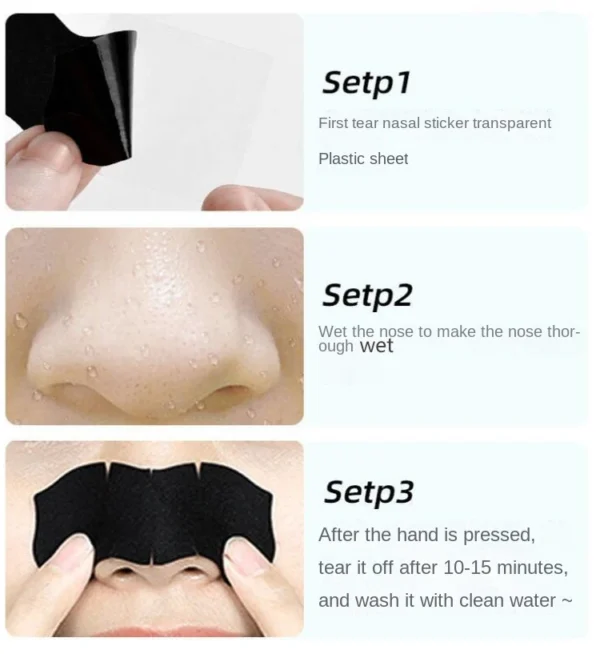 Nose Blackhead Remover Mask Nasal Strips Black Head Nose Dot Spot Peel Skin Care Shrink Pore Black dots Pore Clean Strips - Image 9