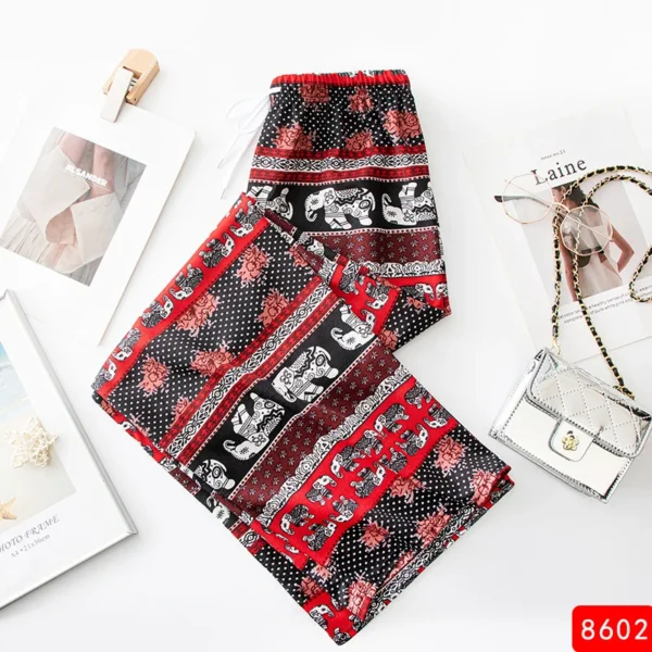 Women Wide Leg Pants High Waist Elephant Print Pant Summer Thin Straight Trousers Casual Bottoms Female Clothing 2023 Fashion - Image 12