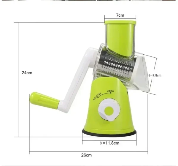 Slicing Grater Manual Rotary 3 In 1 Cheese Grater Food Blender Stainless Steel Potato Slice Chopper Processor Kitchen Accessorie - Image 19