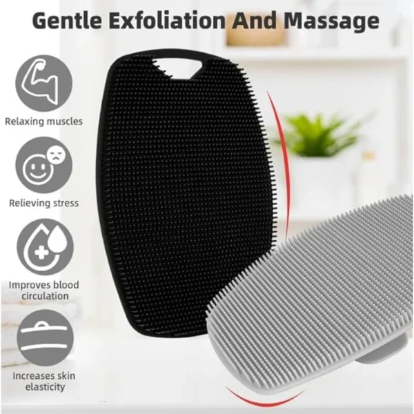1pc Soft Silicone Exfoliating Brush Cleanser Manual Body Cleansing Body Care Scrubber Shower Gentle Massage Bath Brush For Men - Image 8