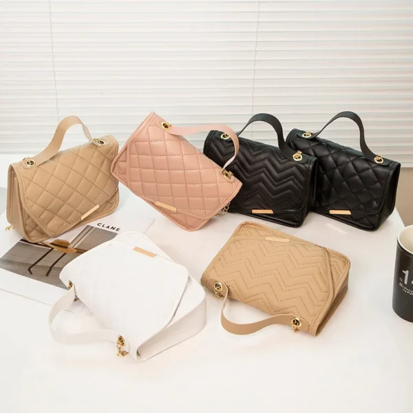 2022 Messenger Bag for Women Luxury Lingge Embroidery Handbags Female Cosmetic Bag Fashion Chain Ladies Crossbody Shoulder Bags - Image 6