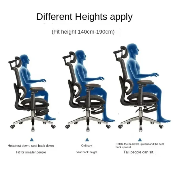 Ergonomic Chair Lumbar Computer Chair Home Comfort Sedentary Gaming Chair Reclining Office Chair For Desk chair news - Image 48
