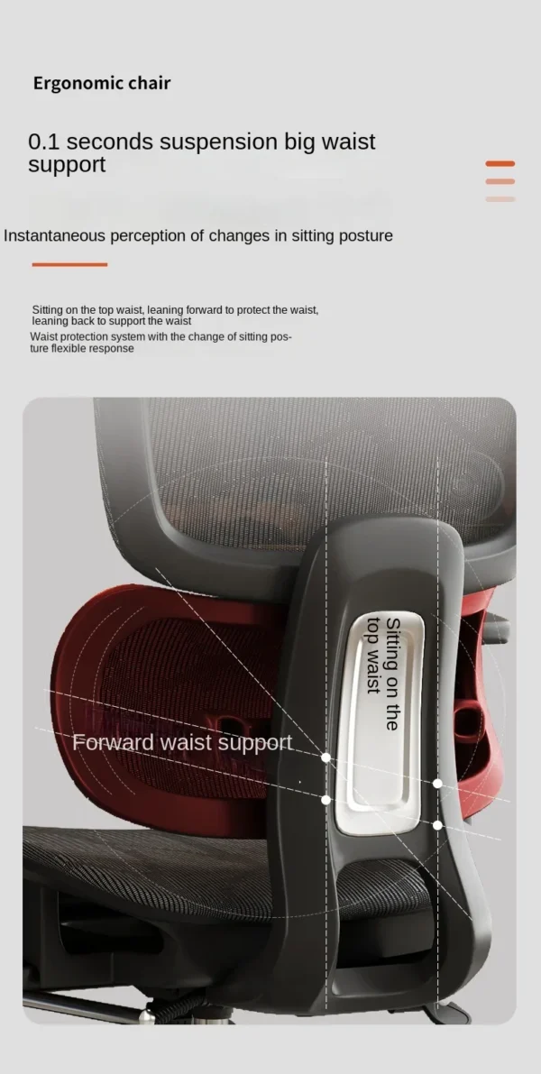 Ergonomic Chair Lumbar Computer Chair Home Comfort Sedentary Gaming Chair Reclining Office Chair For Desk chair news - Image 36