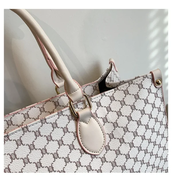 Large-capacity women's bags in Europe and the United States retro shoulder bag classic letters PU commuter handbags women - Image 29
