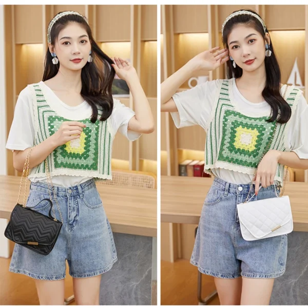 2022 Messenger Bag for Women Luxury Lingge Embroidery Handbags Female Cosmetic Bag Fashion Chain Ladies Crossbody Shoulder Bags - Image 4