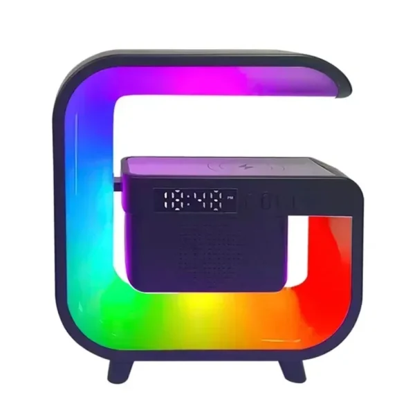 Multifunction Wireless Charger Stand Bluetooth 5.0 Speaker FM TF RGB Night Light Fast Charging Station for iPhone Samsung Xiaomi - Image 8