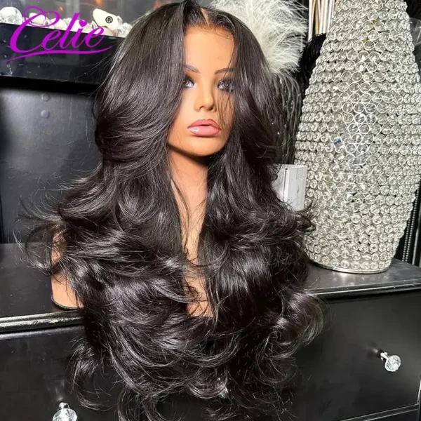 CELIE Pre-styled Butterfly Haircut Pop Layers Wig 200% Loose Wave 6×5 Ready To Go Glueless Wig Pre Plucked 13x4 Lace Frontal Wig - Image 4