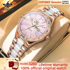 OUPINKE Women's Watches Imported Automatic Mechanical Watch Movement Luxury Top Brand Wrist watch for Ladies 2024 Trend