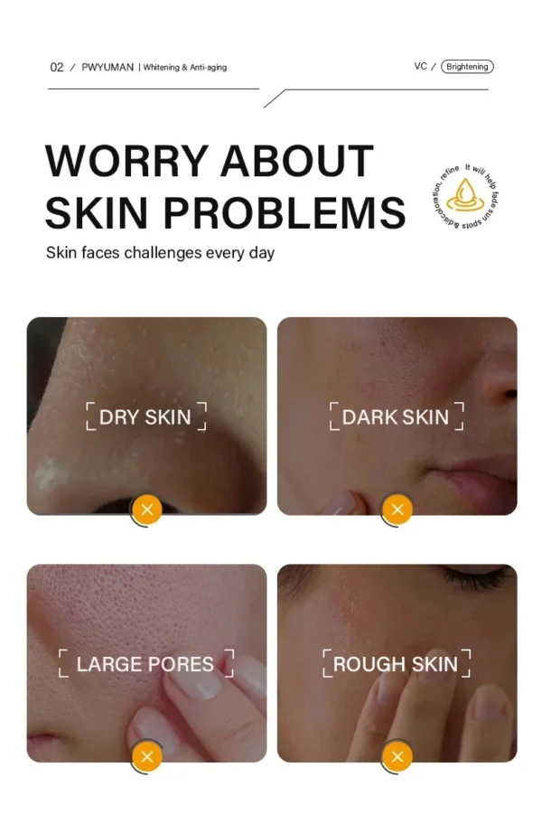 Vitamin C Whitening Serum Face Remove Dark Spots Freckles Fade Melanin Retinol Anti-wrinkle Essence Brightening Korean Skin Care - Image 12