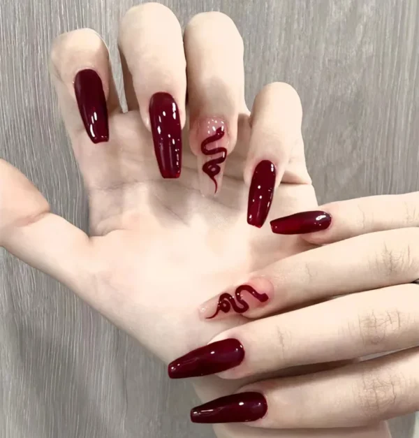 24pcs Gradient Fake Nails French Ballerina Nail Waterproof Faux Medium Coffin false nails Fingernails Press on Nails Tips - Image 3