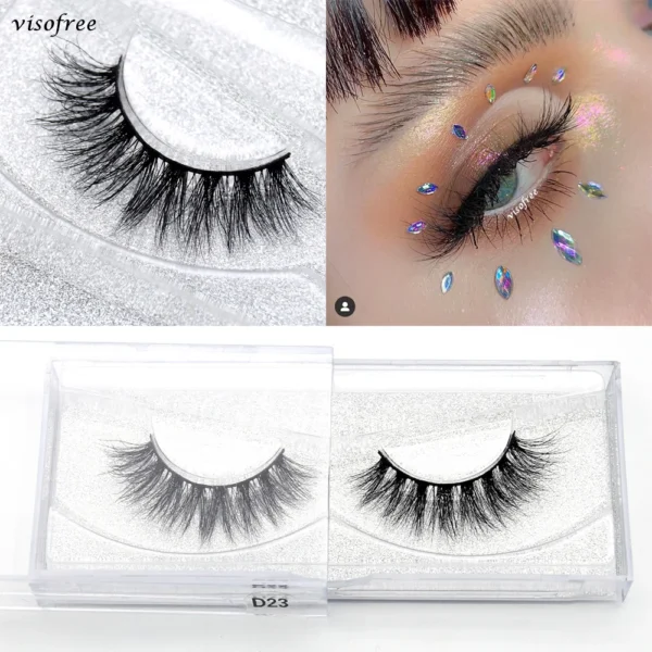 Visofree Mink 3D Lashes Handmade Mink Lashes  Long False Eyelashes Crisscross Maquiagem Profissional Makeup Eye Lashes 3D08 - Image 38