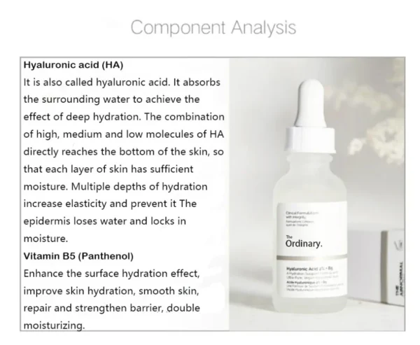 2% Hyaluronic Acid + B5 Serum Moisturizing Nourishing Dry Smooth Face Skin Care Firming Oil Control Multi-effect Facial Essence - Image 11