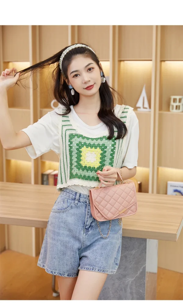 2022 Messenger Bag for Women Luxury Lingge Embroidery Handbags Female Cosmetic Bag Fashion Chain Ladies Crossbody Shoulder Bags - Image 24