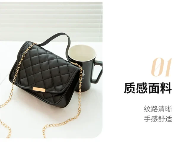 2022 Messenger Bag for Women Luxury Lingge Embroidery Handbags Female Cosmetic Bag Fashion Chain Ladies Crossbody Shoulder Bags - Image 18