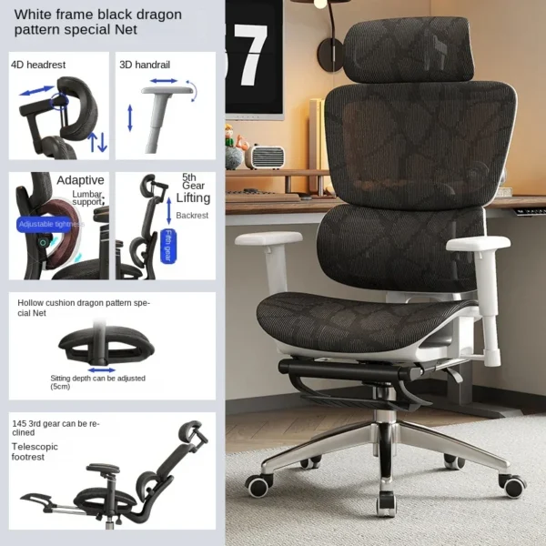 Ergonomic Chair Lumbar Computer Chair Home Comfort Sedentary Gaming Chair Reclining Office Chair For Desk chair news - Image 20