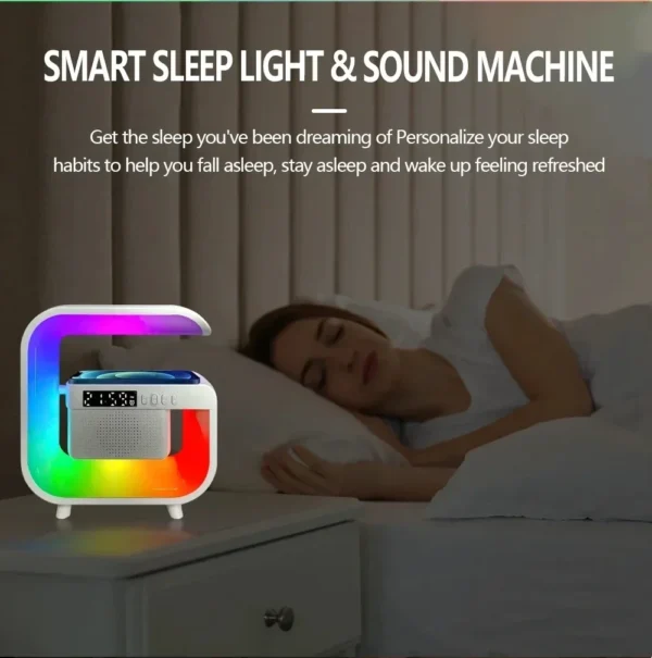 Multifunction Wireless Charger Stand Bluetooth 5.0 Speaker FM TF RGB Night Light Fast Charging Station for iPhone Samsung Xiaomi - Image 15