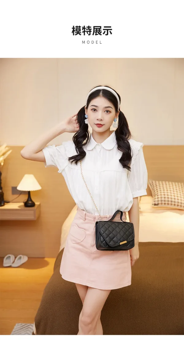 2022 Messenger Bag for Women Luxury Lingge Embroidery Handbags Female Cosmetic Bag Fashion Chain Ladies Crossbody Shoulder Bags - Image 20