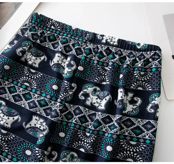 Women Wide Leg Pants High Waist Elephant Print Pant Summer Thin Straight Trousers Casual Bottoms Female Clothing 2023 Fashion - Image 20