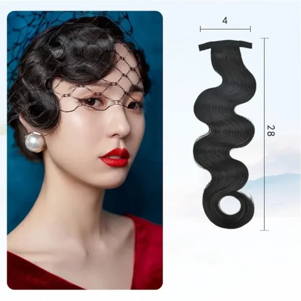 1 pcs synthetic Wig Vintage Women Cheongsam Wavy Fake Bangs Wig Antique Curly Hair Piece Hair Extension Headdress Styling - Image 3
