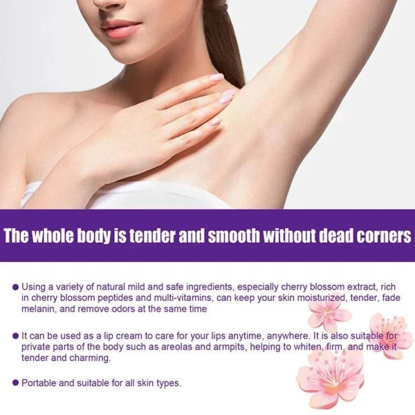 Whitening Cream Private Parts Underarm Bleaching Whiten Butt Knee Brighten Inner Thigh Intimate Parts Dark Remove Melanin Care - Image 13