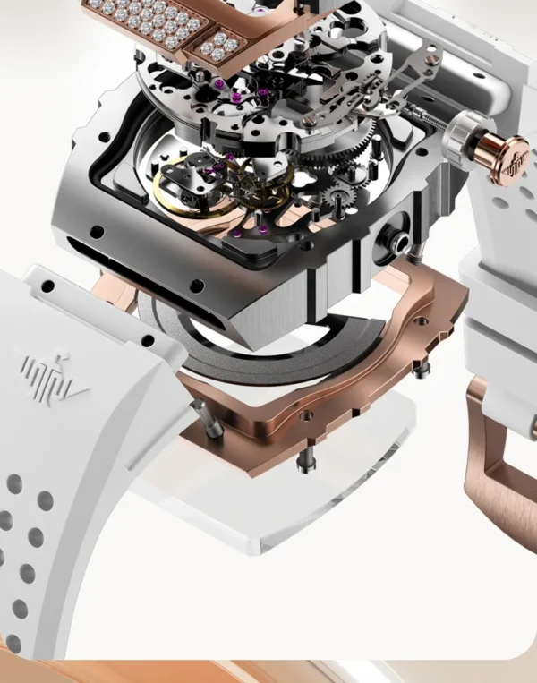 OUPINKE 3225 Top Brand Skeleton Mechanical Watch For Women Diamond Luxury Deep Waterproof Wristwatch Big Dial Fashion Watches - Image 17