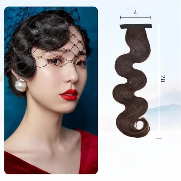 1 pcs synthetic Wig Vintage Women Cheongsam Wavy Fake Bangs Wig Antique Curly Hair Piece Hair Extension Headdress Styling - Image 7