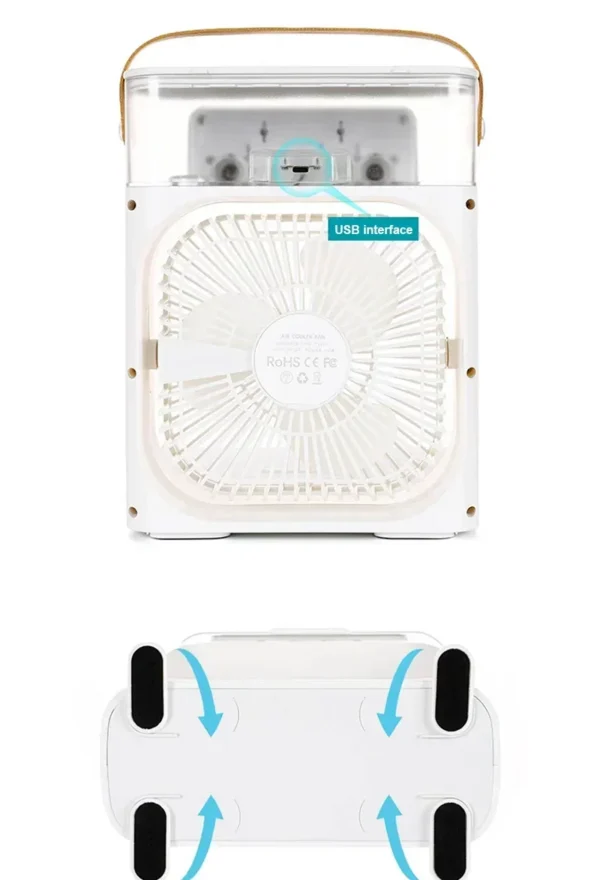 3 In 1 Fan AIr Conditioner Household Small Air Cooler LED Night Light Portable Air Adjustment Fan Office Home Fan New - Image 17