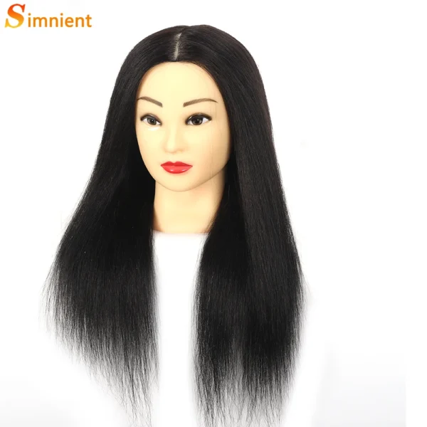 100% Real Human Hair Doll Head For Hairstyle Professional Training Head Kit Mannequin Head Styling To Practice Hot Curl Iron St - Image 9