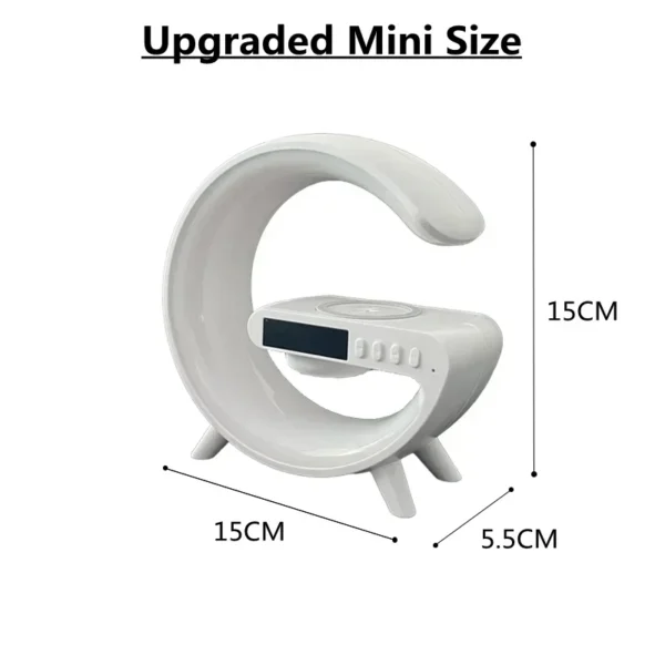 G Atmosphere Goodnight Light Wireless Charger Speaker Clock 6 Lighting Modes for iPhone 15 14 13 Samsung Fast Charging Station - Image 6