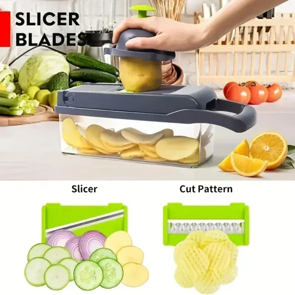 16/14 in 1 Multifunctional Vegetable Chopper Handle Food Grate Food Chopper Vegetable Slicer Dicer Cut Kitchen Items cocina - Image 11