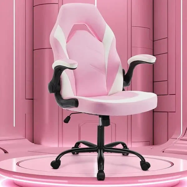 Gaming Chair, Backrest and Seat Height Adjustable Swivel Recliner Racing Office Computer Ergonomic Video Game Chair with Footres - Image 8