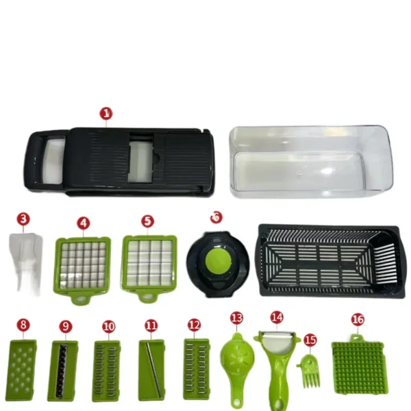 16/14 in 1 Multifunctional Vegetable Chopper Handle Food Grate Food Chopper Vegetable Slicer Dicer Cut Kitchen Items cocina - Image 7