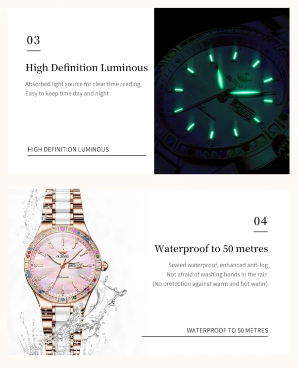 OUPINKE Women's Watches Imported Automatic Mechanical Watch Movement Luxury Top Brand Wrist watch for Ladies 2024 Trend - Image 36