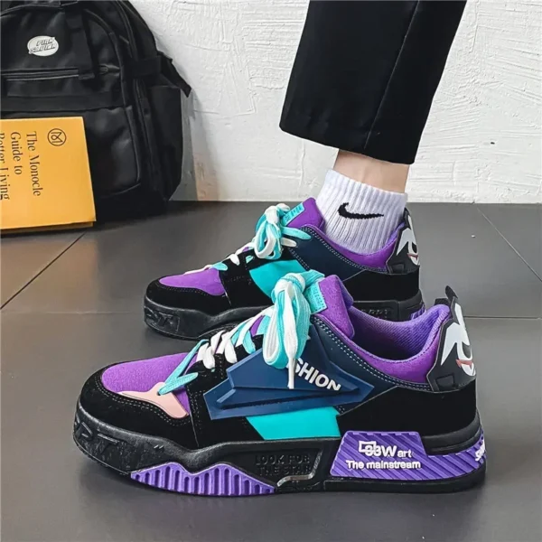 New Men's Sneakers Fashion Skateboard Shoes Outdoor Casual Running Shoes for Men Lace-up Platform Tenis Shoes Zapatillas Hombre - Image 3