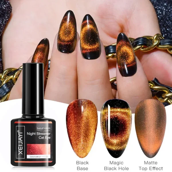 8ml Cat Eye Nail Gel Polish 9D Upgraded Magnetic Gel Polish Galaxy Chameleon Effect Nail Gel Soak Off Salon Manicure Nail Gel - Image 17