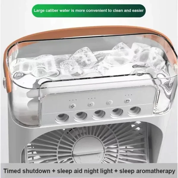 3 In 1 Fan AIr Conditioner Household Small Air Cooler LED Night Light Portable Air Adjustment Fan Office Home Fan New - Image 5