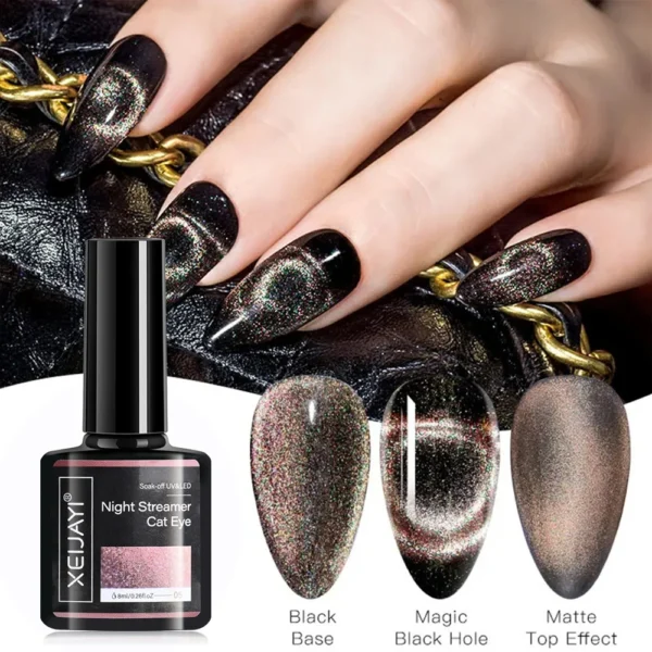 8ml Cat Eye Nail Gel Polish 9D Upgraded Magnetic Gel Polish Galaxy Chameleon Effect Nail Gel Soak Off Salon Manicure Nail Gel - Image 18