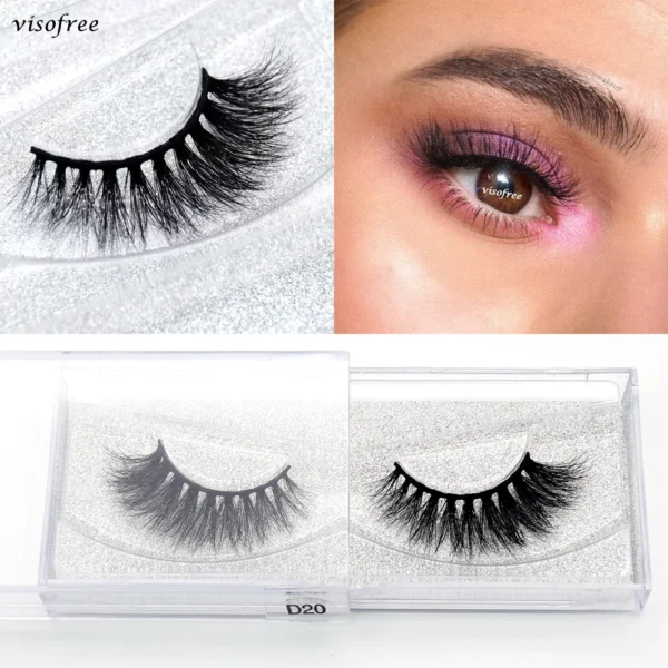 Visofree Mink 3D Lashes Handmade Mink Lashes  Long False Eyelashes Crisscross Maquiagem Profissional Makeup Eye Lashes 3D08 - Image 35