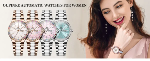 OUPINKE Women's Watches Imported Automatic Mechanical Watch Movement Luxury Top Brand Wrist watch for Ladies 2024 Trend - Image 12
