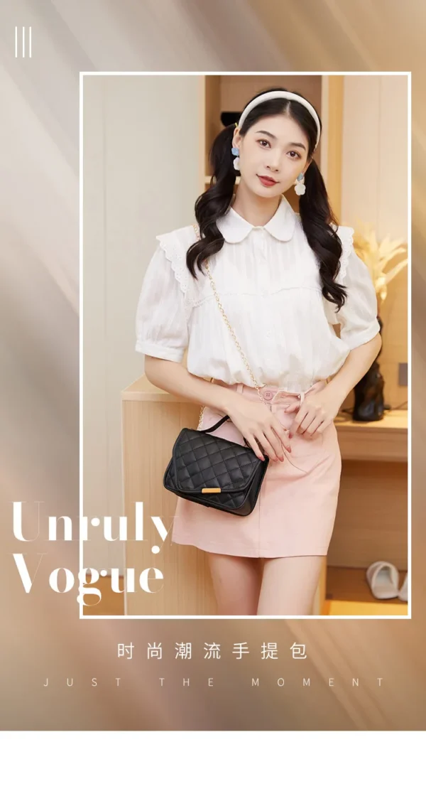 2022 Messenger Bag for Women Luxury Lingge Embroidery Handbags Female Cosmetic Bag Fashion Chain Ladies Crossbody Shoulder Bags - Image 11