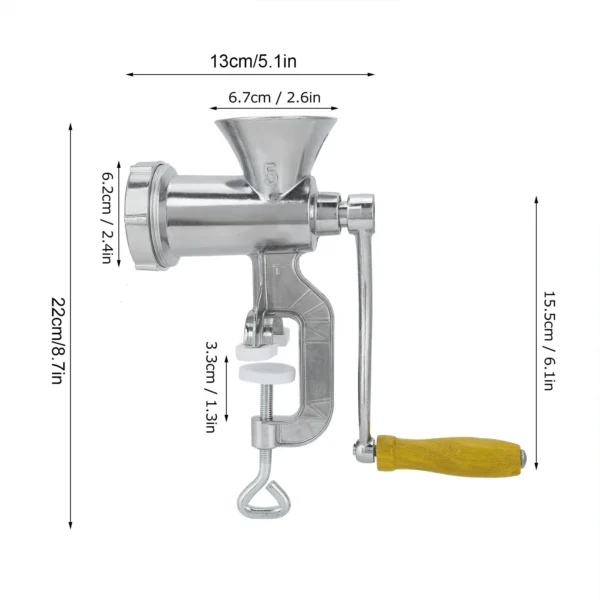 Aluminum Alloy Grinding Machine Sausage Grinder Household Manual Sausage Meat Grinder Pepper Spice Grinding Machine Kitchen Tool - Image 6
